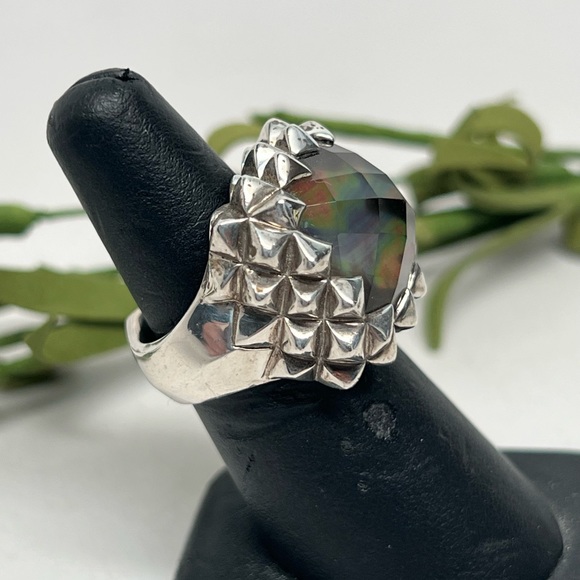 Stephen Webster Superstud Black Mother-of-Pearl Quartz Doublet .925 Ring - Picture 3 of 10